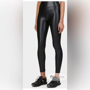 ALL ACCESS Black Faux Leather Leggings